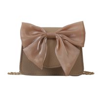 Women's Pu Leather Solid Color Bow Knot Streetwear Square Flip Cover Crossbody Bag sku image 1