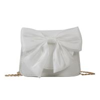 Women's Pu Leather Solid Color Bow Knot Streetwear Square Flip Cover Crossbody Bag sku image 2