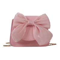 Women's Pu Leather Solid Color Bow Knot Streetwear Square Flip Cover Crossbody Bag sku image 3
