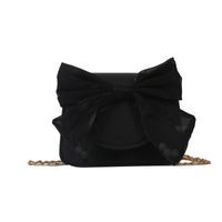 Women's Pu Leather Solid Color Bow Knot Streetwear Square Flip Cover Crossbody Bag sku image 4