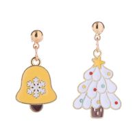 Wholesale Jewelry Cartoon Style Christmas Tree Santa Claus Alloy Plating Drop Earrings sku image 9