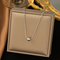 304 Stainless Steel 18K Gold Plated Simple Style Solid Color Necklace main image 5