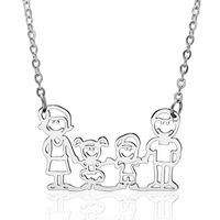 304 Stainless Steel Basic Modern Style Hollow Out Cartoon Pendant Necklace main image 2