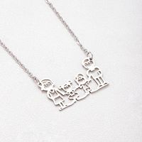 304 Stainless Steel Basic Modern Style Hollow Out Cartoon Pendant Necklace main image 5