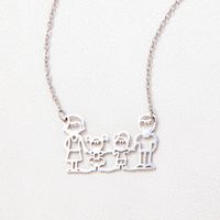 304 Stainless Steel Basic Modern Style Hollow Out Cartoon Pendant Necklace main image 3