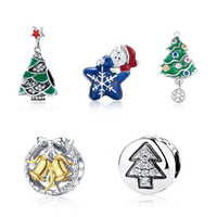 Cute Human Sterling Silver Beaded Inlay Zircon Christmas Jewelry Accessories main image 1