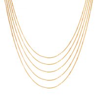 Ig-stil Einfarbig Rostfreier Stahl Überzug 18 Karat Vergoldet Halskette main image 5