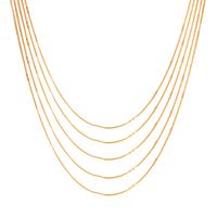 Style Ig Couleur Unie Acier Inoxydable Placage Plaqué Or 18k Collier main image 5