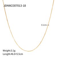 Ig Style Solid Color Stainless Steel Plating 18k Gold Plated Necklace sku image 2