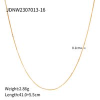 Ig Style Solid Color Stainless Steel Plating 18k Gold Plated Necklace sku image 1