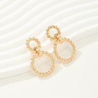 Wholesale Jewelry Simple Style Solid Color Zinc Alloy Gold Plated Plating Drop Earrings main image 1
