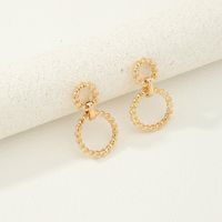 Wholesale Jewelry Simple Style Solid Color Zinc Alloy Gold Plated Plating Drop Earrings main image 3