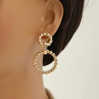 Wholesale Jewelry Simple Style Solid Color Zinc Alloy Gold Plated Plating Drop Earrings main image 4