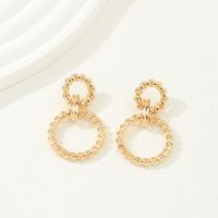 Wholesale Jewelry Simple Style Solid Color Zinc Alloy Gold Plated Plating Drop Earrings sku image 1