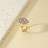 Simple Style Flower Alloy Plating Gold Plated Women's Rings sku image 3