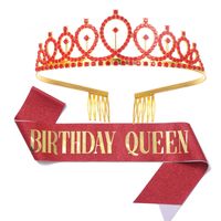 New Letter Pattern Anniversary Crown Birthday Party Decorations sku image 50