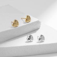 1 Pair Ig Style Elegant Sweet Heart Shape Plating Inlay Sterling Silver Zircon Rhodium Plated Ear Studs main image 3