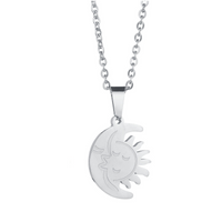 Casual Sun Moon Stainless Steel Plating Pendant Necklace main image 3