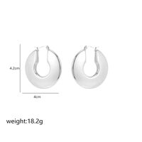 1 Pair Simple Style Commute Shiny Irregular Geometric Circle Plating Stainless Steel Earrings sku image 14