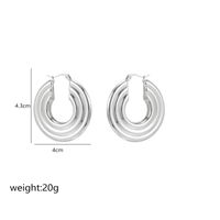 1 Pair Simple Style Commute Shiny Irregular Geometric Circle Plating Stainless Steel Earrings sku image 13