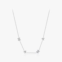 Ig Style Elegant Lady Letter Sterling Silver Rose Gold Plated Rhodium Plated Zircon Necklace In Bulk main image 1