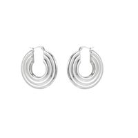 1 Pair Simple Style Commute Shiny Irregular Geometric Circle Plating Stainless Steel Earrings main image 2