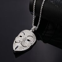 Hip-hop Vintage Style Geometric Stainless Steel Alloy Plating Inlay Zircon Gold Plated Silver Plated Men's Pendant Necklace main image 2