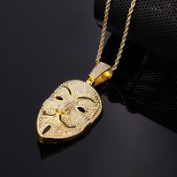 Hip-hop Vintage Style Geometric Stainless Steel Alloy Plating Inlay Zircon Gold Plated Silver Plated Men's Pendant Necklace main image 3