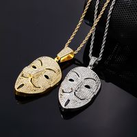 Hip-hop Vintage Style Geometric Stainless Steel Alloy Plating Inlay Zircon Gold Plated Silver Plated Men's Pendant Necklace main image 4