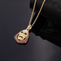 Hip-Hop Vintage Style Rock Geometric 304 Stainless Steel Copper Plating Inlay Zircon K Gold Plated Men'S Pendant Necklace main image 3