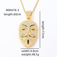 Hip-hop Vintage Style Geometric Stainless Steel Alloy Plating Inlay Zircon Gold Plated Silver Plated Men's Pendant Necklace sku image 1