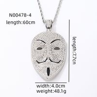 Hip-hop Vintage Style Geometric Stainless Steel Alloy Plating Inlay Zircon Gold Plated Silver Plated Men's Pendant Necklace sku image 2