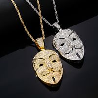 Hip-hop Vintage Style Geometric Stainless Steel Alloy Plating Inlay Zircon Gold Plated Silver Plated Men's Pendant Necklace main image 1