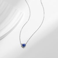 Ig-stil Elegant Pendeln Herzform Sterling Silber Überzogen Mit Rhodium Opal Halskette In Masse main image 4