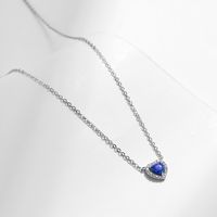 Ig Style Elegant Commute Heart Shape Sterling Silver Rhodium Plated Opal Necklace In Bulk main image 5