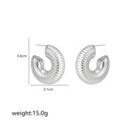 1 Pair Simple Style Commute Shiny Irregular Geometric Circle Plating Stainless Steel Earrings sku image 8