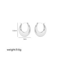 1 Pair Simple Style Commute Shiny Irregular Geometric Circle Plating Stainless Steel Earrings sku image 11