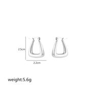 1 Pair Simple Style Commute Shiny Irregular Geometric Circle Plating Stainless Steel Earrings sku image 1