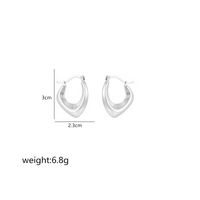 1 Pair Simple Style Commute Shiny Irregular Geometric Circle Plating Stainless Steel Earrings sku image 2