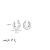 1 Pair Simple Style Commute Shiny Irregular Geometric Circle Plating Stainless Steel Earrings sku image 7