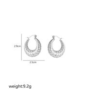 1 Pair Simple Style Commute Shiny Irregular Geometric Circle Plating Stainless Steel Earrings sku image 5