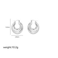 1 Pair Simple Style Commute Shiny Irregular Geometric Circle Plating Stainless Steel Earrings sku image 6