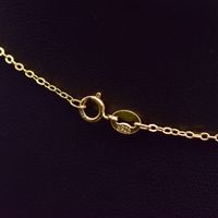 Retro Blume Kupfer Überzug Inlay Perle 18 Karat Vergoldet Halskette main image 2