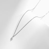 Ig Style Simple Style Commute Lightning Sterling Silver 14k Gold Plated Rhodium Plated Zircon Necklace In Bulk main image 3