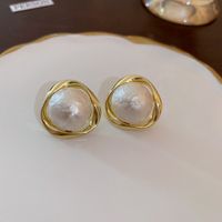 1 Pair Elegant Pearl Alloy Ear Studs sku image 1
