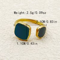 304 Stainless Steel Gold Plated Casual Simple Style Commute Enamel Plating Square Ear Studs main image 2
