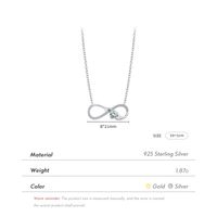 Style Ig Romantique Sucré Infini Argent Sterling Plaqué Or 14k Plaqué Rhodium Zircon Collier En Masse main image 5