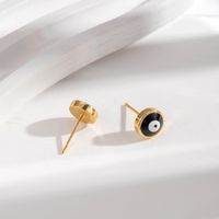 1 Pair Vintage Style Simple Style Devil's Eye Copper Ear Studs main image 6