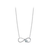 Ig Style Romantic Sweet Infinity Sterling Silver 14k Gold Plated Rhodium Plated Zircon Necklace In Bulk sku image 2