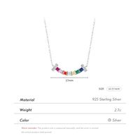 Style Ig Commuer Coloré Argent Sterling Plaqué Rhodium Zircon Collier En Masse main image 6